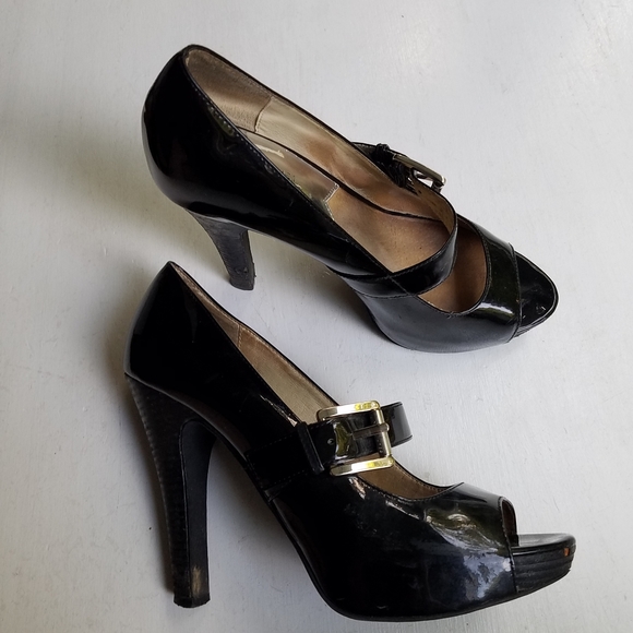 Michael Kors Black Patent Mary Jane Pumps 8
